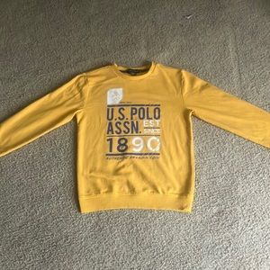 Yellow boys Large 10-12 polo sweatshirt